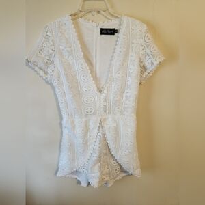 Wilde Heart Elegant White Romper